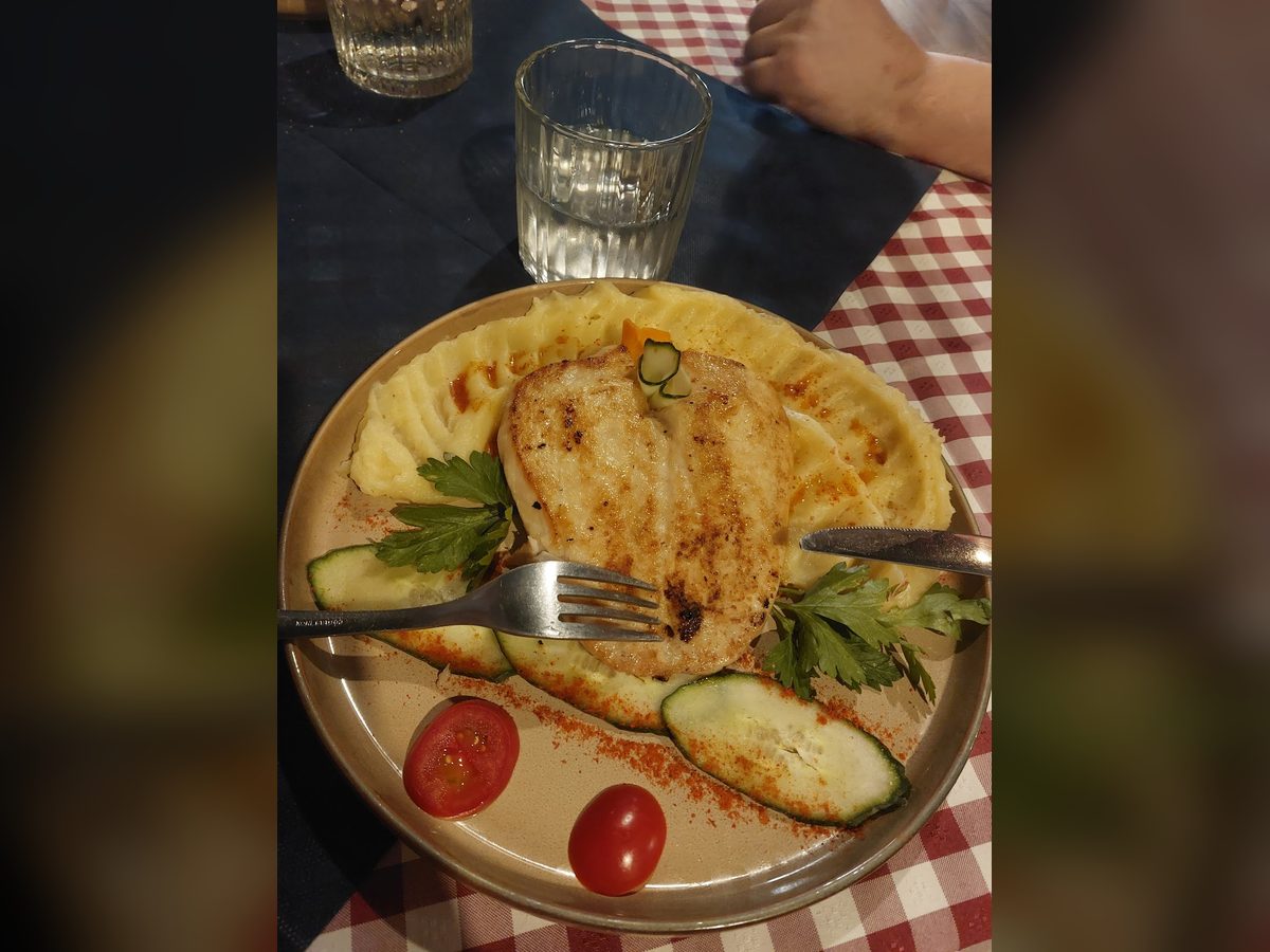 Dining at the restaurant